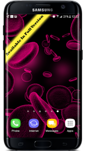 اسکرین شات برنامه Blood Cells Particles 3D Parallax Live Wallpaper 4