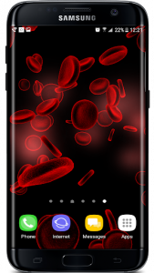 اسکرین شات برنامه Blood Cells Particles 3D Parallax Live Wallpaper 1