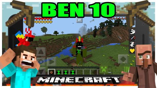 اسکرین شات برنامه Ben 10 MCPE Minecraft Game Mod 1