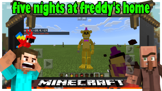 اسکرین شات برنامه FNAF 5 nights Game MCPE Mod 1