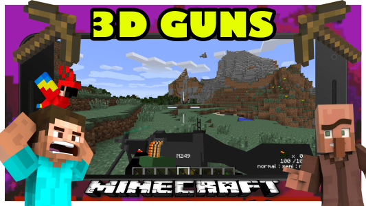 اسکرین شات برنامه 3D Gun Mod Minecraft Simulator 3