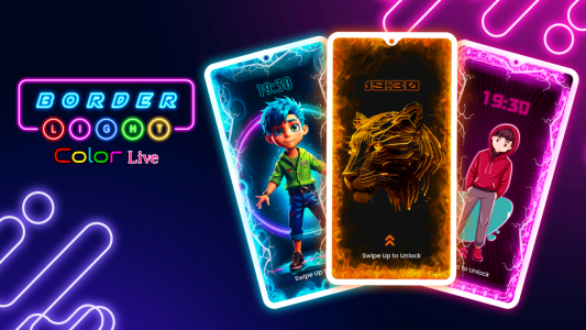 اسکرین شات 1 برنامه Border Light - LED Wallpaper