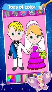 اسکرین شات برنامه Bride And Groom Wedding Coloring Pages Game 2