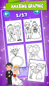 اسکرین شات برنامه Bride And Groom Wedding Coloring Pages Game 3