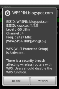 اسکرین شات برنامه WPSPIN. WPS Wireless Scanner. 5