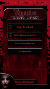 اسکرین شات برنامه Vampire Keyboard Changer 3