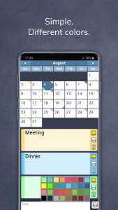 اسکرین شات برنامه Calendar with colors 1