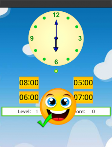 اسکرین شات برنامه clock game for kids 3