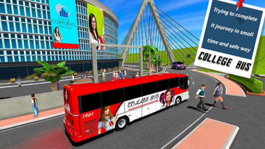 اسکرین شات بازی College Bus Simulator Dropping Game 1