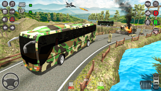 اسکرین شات بازی Army bus games military bus 3