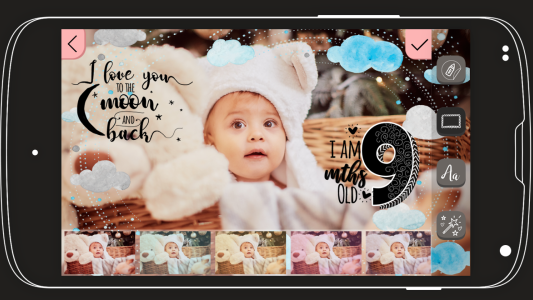 اسکرین شات 2 برنامه Baby Story Photo Editor App