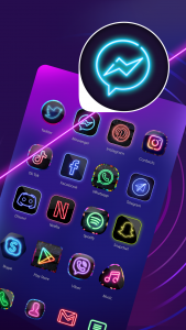 اسکرین شات برنامه Neon Icon Designer App 7