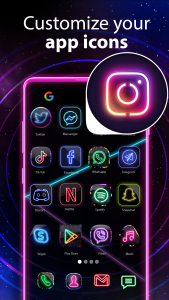 اسکرین شات برنامه Neon Icon Designer App 1