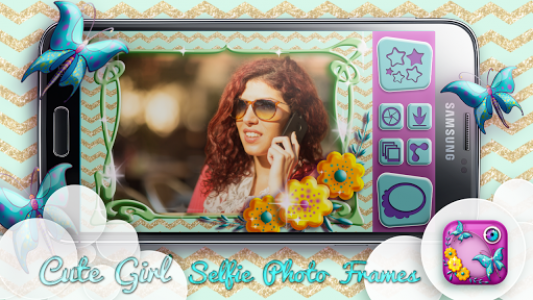 اسکرین شات برنامه Cute Girl Selfie Photo Frames 3