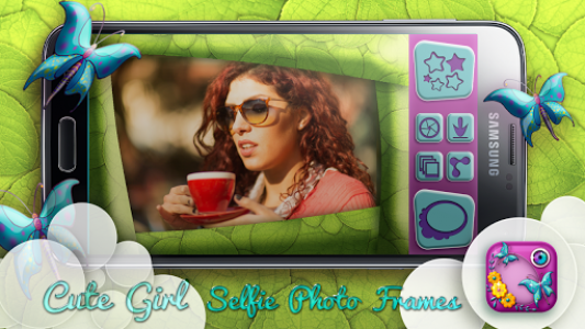 اسکرین شات برنامه Cute Girl Selfie Photo Frames 5