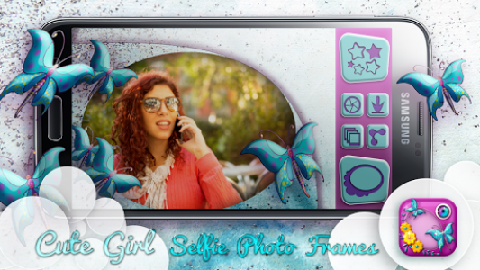 اسکرین شات برنامه Cute Girl Selfie Photo Frames 4