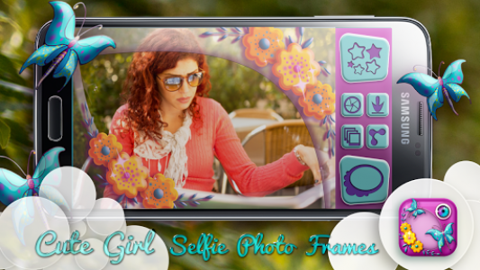 اسکرین شات برنامه Cute Girl Selfie Photo Frames 6