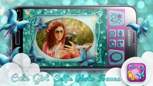 اسکرین شات برنامه Cute Girl Selfie Photo Frames 1