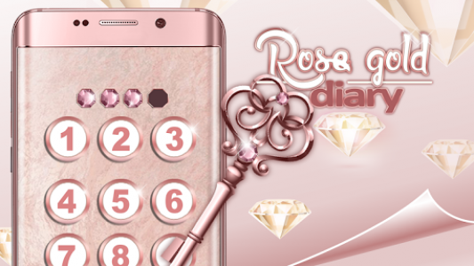 اسکرین شات برنامه Cute Rose Gold Diary App 3
