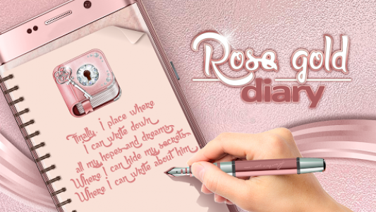 اسکرین شات برنامه Cute Rose Gold Diary App 1