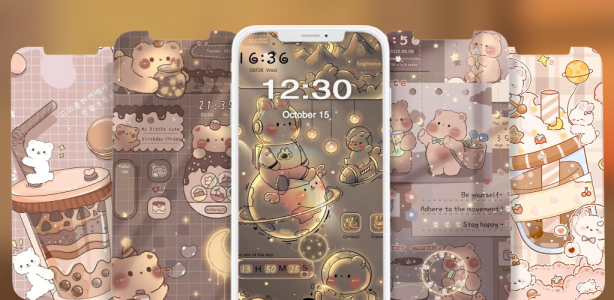 اسکرین شات 1 برنامه Cute Bear Wallpaper HD