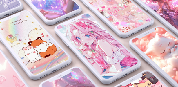 اسکرین شات 1 برنامه Cute Girly Wallpapers