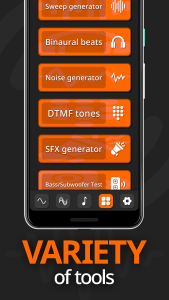 اسکرین شات 2 برنامه Frequency Sound Generator