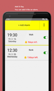 اسکرین شات برنامه Date Alarm (D-DAY) 2