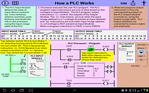 اسکرین شات 1 برنامه PLC Simulator, Mechatronics, P