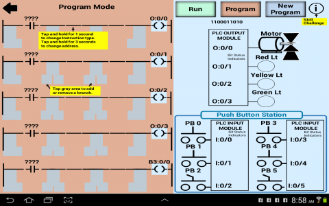 اسکرین شات 4 برنامه PLC Simulator, Mechatronics, P