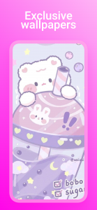 اسکرین شات 2 برنامه Cute Kawaii Wallpaper