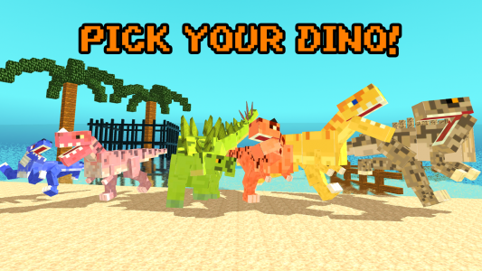 اسکرین شات بازی Blocky Dino Park Dino Arena 1