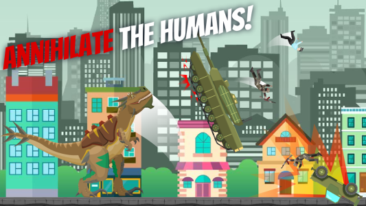 اسکرین شات 3 بازی Hybrid T-Rex: City Rampage