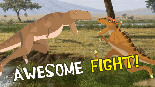 اسکرین شات بازی T-Rex Fights Allosaurus 1