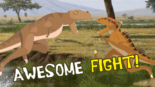 اسکرین شات 1 بازی T-Rex Fights Allosaurus