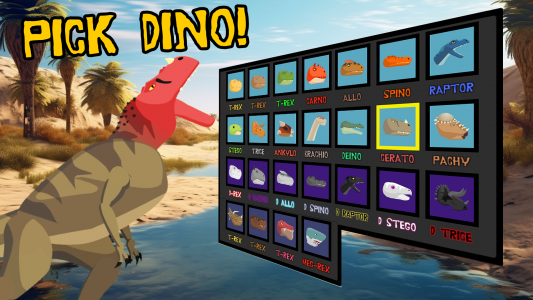 اسکرین شات بازی T-Rex Fights Dinosaurs 2