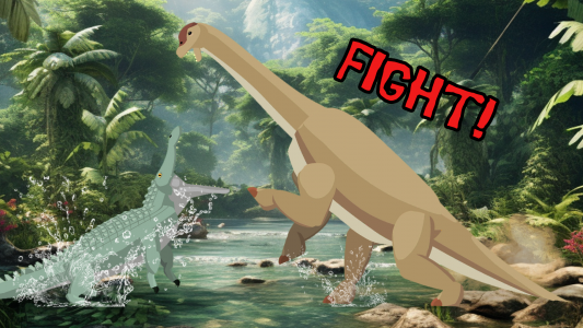 اسکرین شات بازی T-Rex Fights Dinosaurs 3