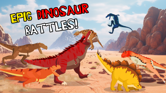 اسکرین شات بازی T-Rex Fights Dinosaurs 1