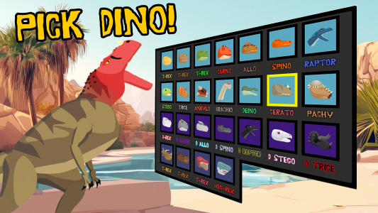 اسکرین شات 2 بازی T-Rex Fights Dinosaurs