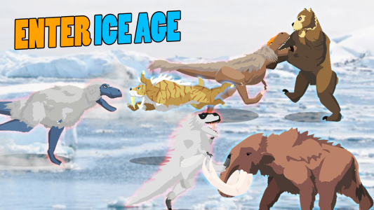 اسکرین شات بازی T-Rex Fights Ice Age Beasts 1