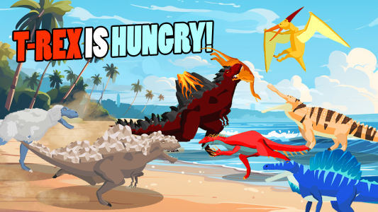 اسکرین شات 1 بازی T-Rex Fights More Dinosaurs