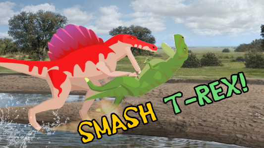 اسکرین شات 3 بازی T-Rex Fights Spinosaurus