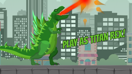 اسکرین شات بازی Hybrid Titan Rex: City Rampage 1