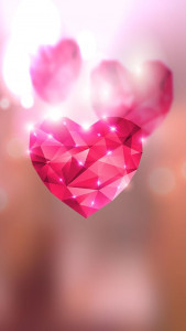 اسکرین شات برنامه Diamond Hearts Live Wallpaper 4