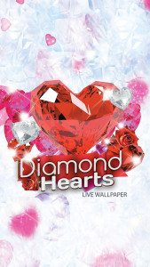 اسکرین شات برنامه Diamond Hearts Live Wallpaper 1