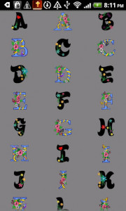 اسکرین شات برنامه Alphabet stickers for Doodle Text! 2