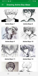 اسکرین شات برنامه Drawing Anime Boy Ideas 1