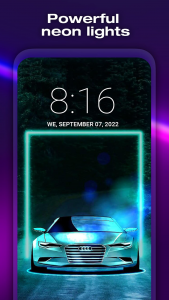 اسکرین شات برنامه Neon Cars Live Wallpaper HD 3