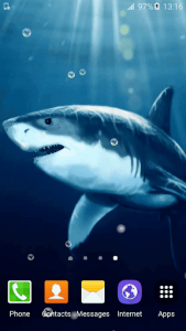اسکرین شات برنامه Shark Live Wallpaper 1