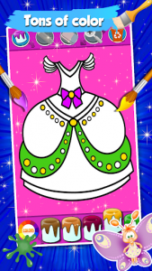 اسکرین شات برنامه Dresses Coloring Pages ( Glitter Game For Girls ) 3
